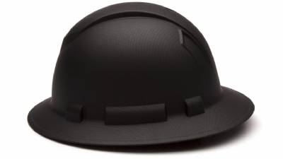 Ridgeline Black Full Brim Hard Hat 4pt